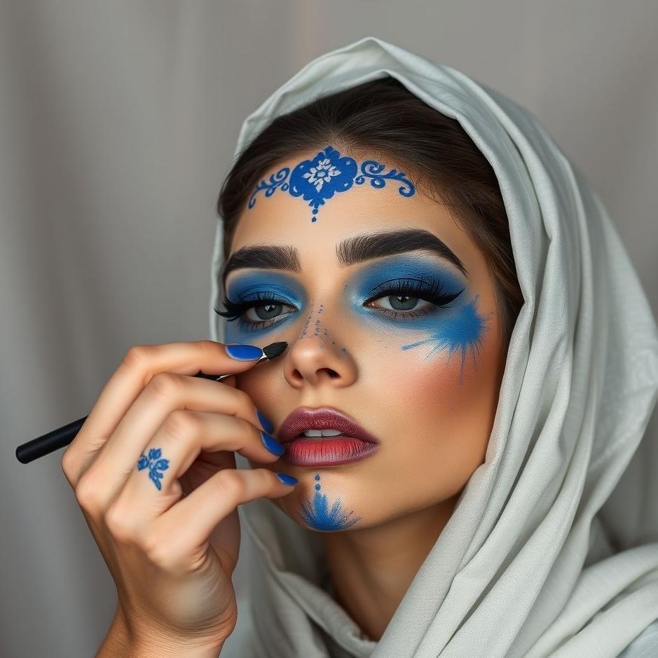 Dream : Applying blue kohl