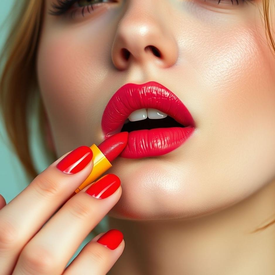 Dream : Applying colored lipstick in a dream