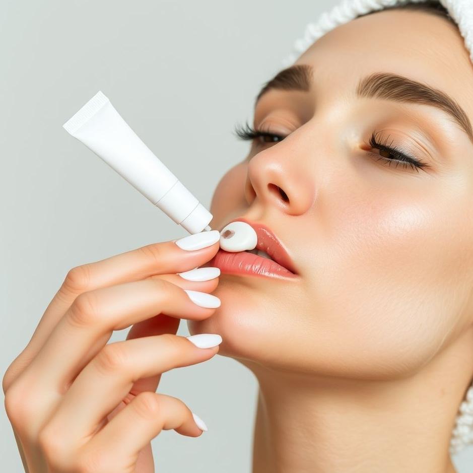 Dream : Applying cream to the nose 