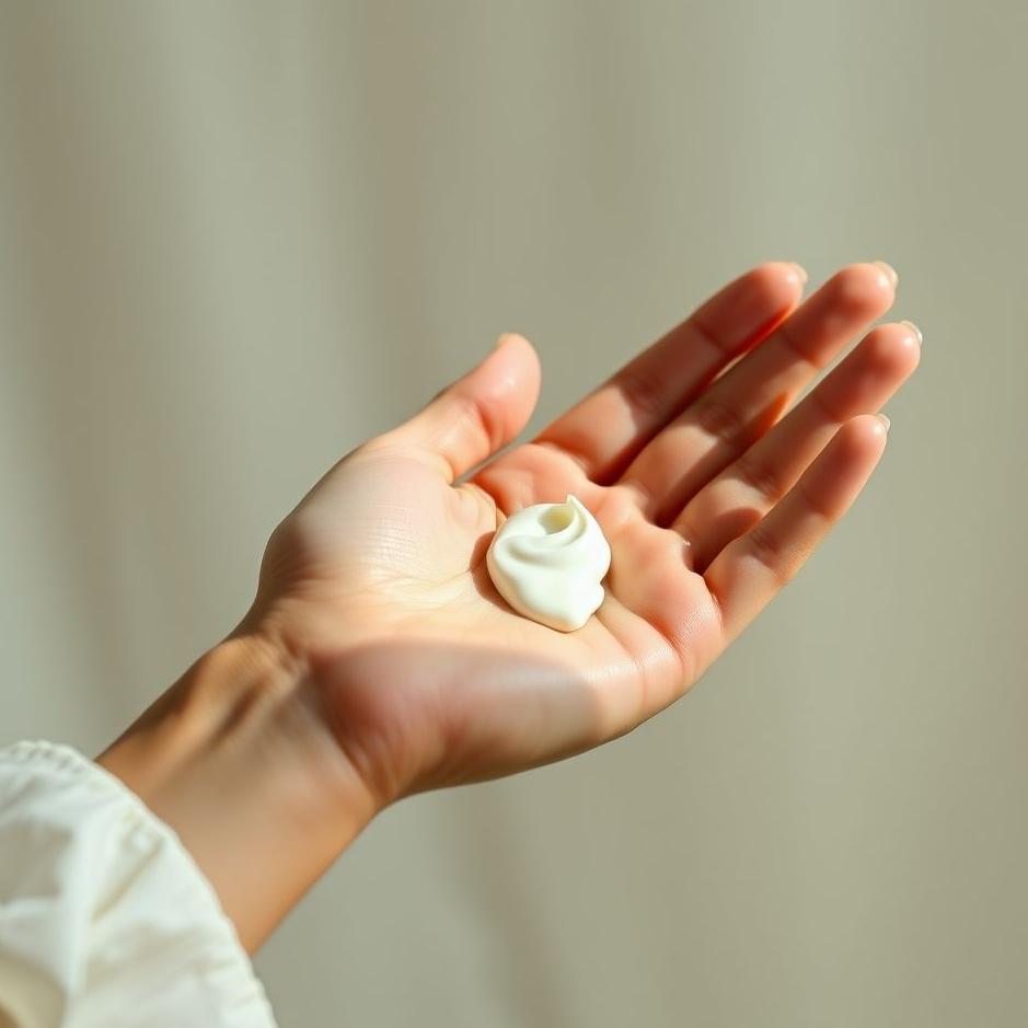 Dream : Applying cream to your own hand in a dream