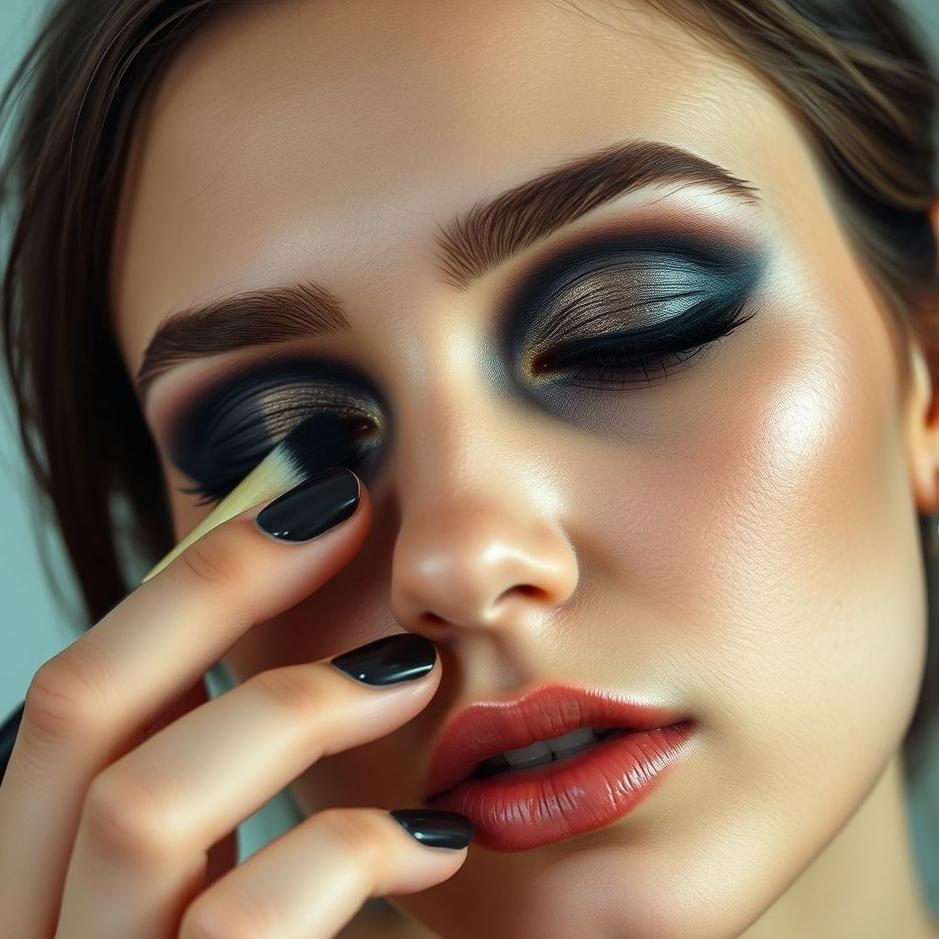 Dream : Applying dark eye shadow in a dream