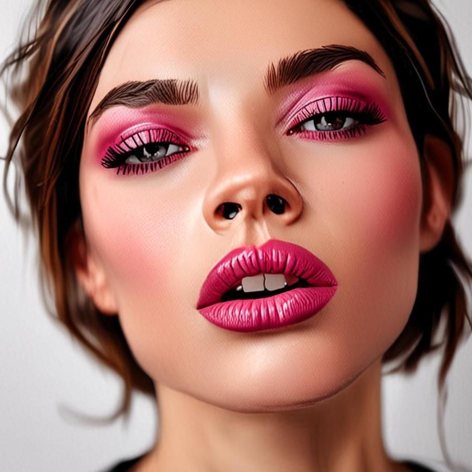 Dream : Applying dark pink lipstick in a dream