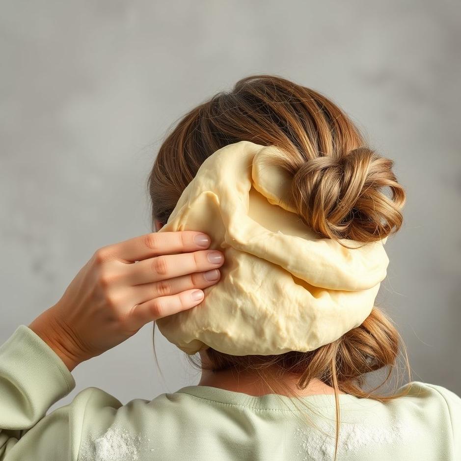 Dream : Applying dough to hair in a dream