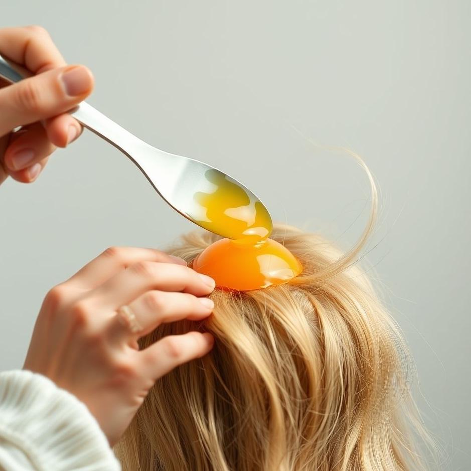 Dream : Applying egg to hair in a dream