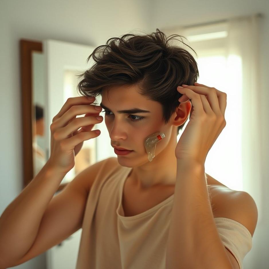 Dream : Applying hair gel in a dream