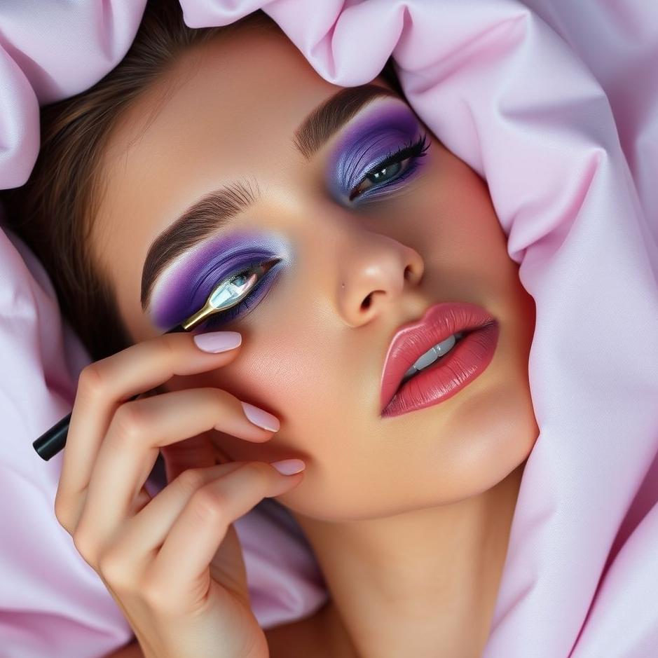 Dream : Applying purple eye shadow in your dream