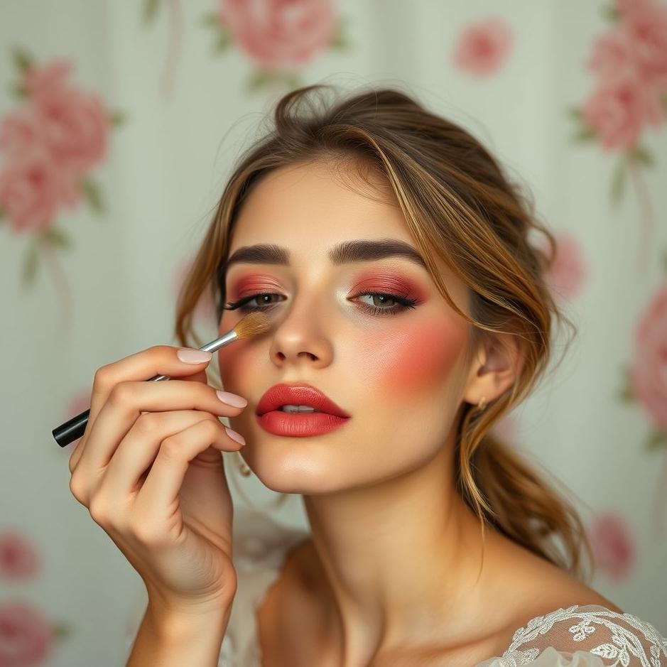 Dream : Applying red blush in a dream