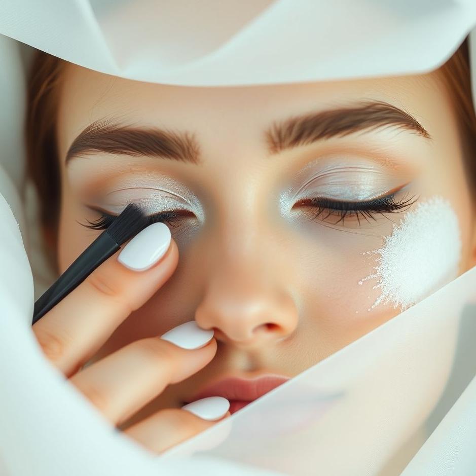 Dream : Applying white eyeshadow to your eyes in a dream