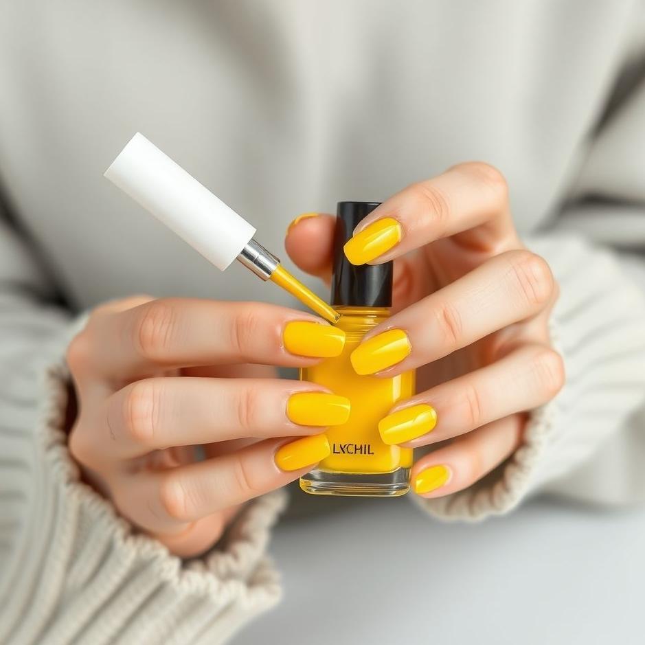 Dream : Applying yellow nail polish