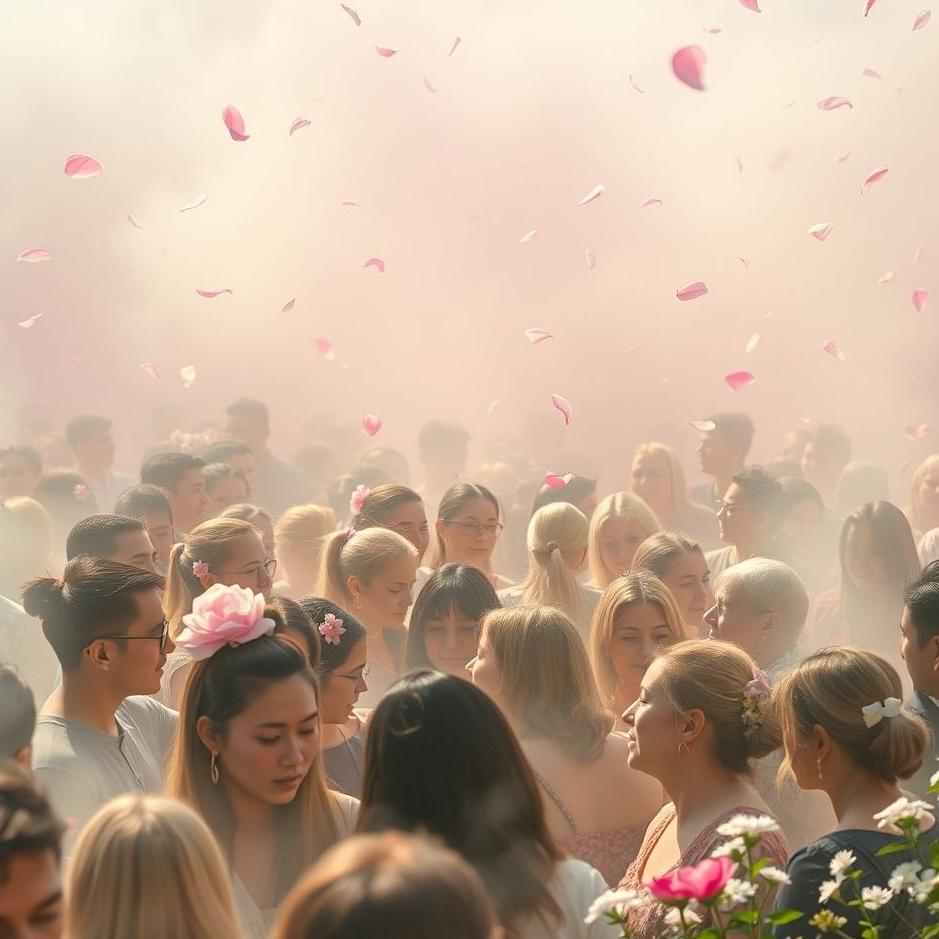 Dream : April crowd in a dream