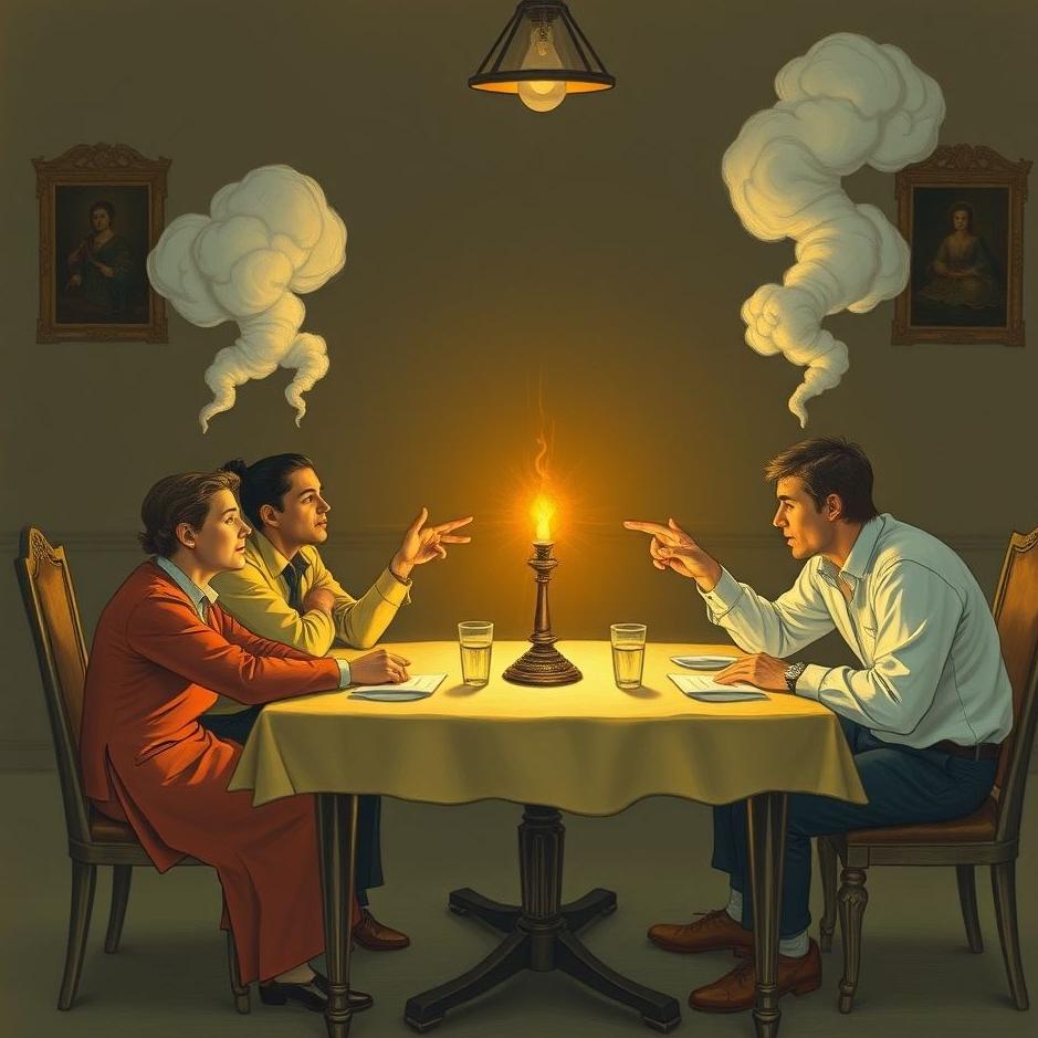 Dream : Arguing at the table in a dream