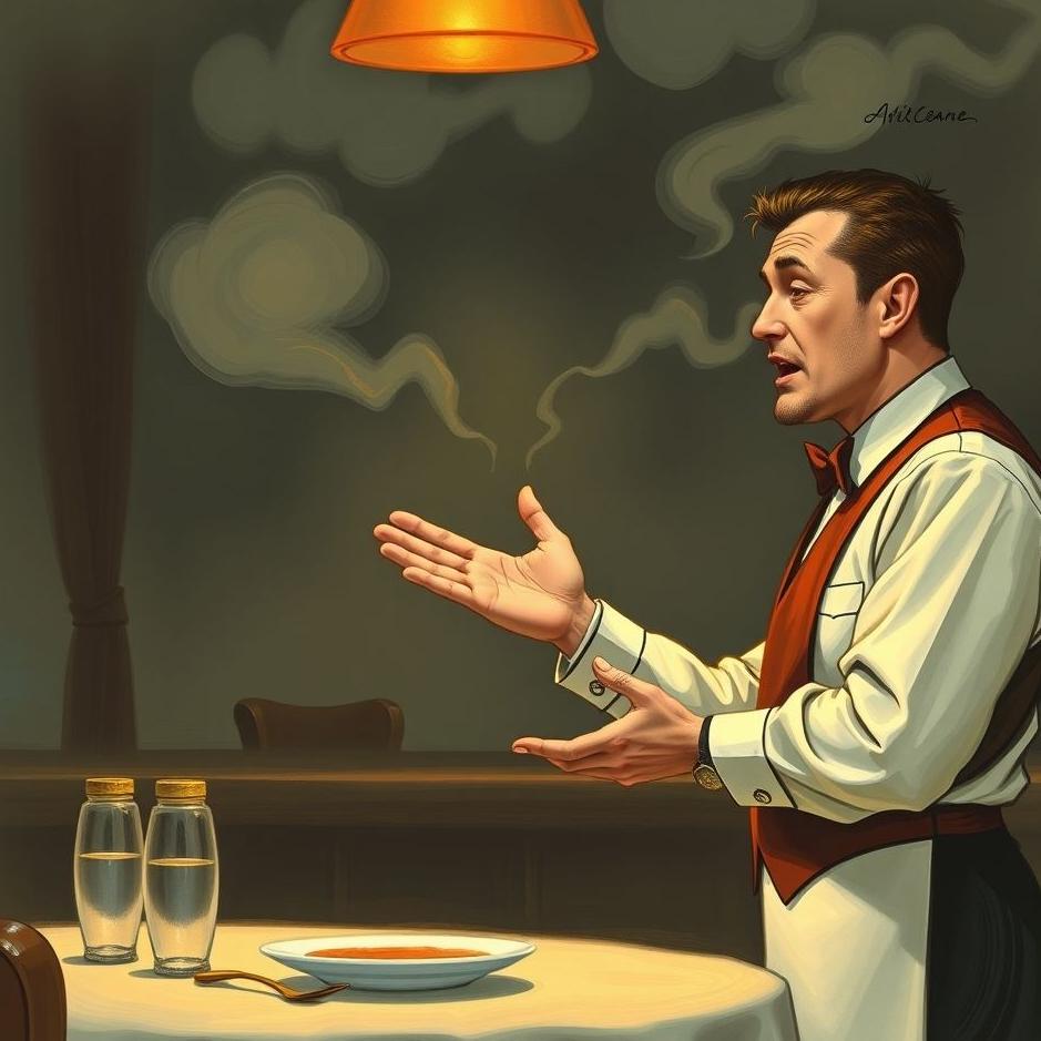 Dream : Arguing with a waiter in a dream