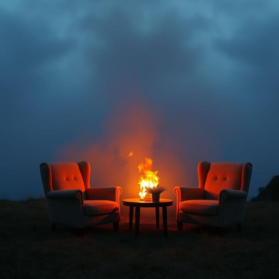 Dream : Armchairs burning in a dream