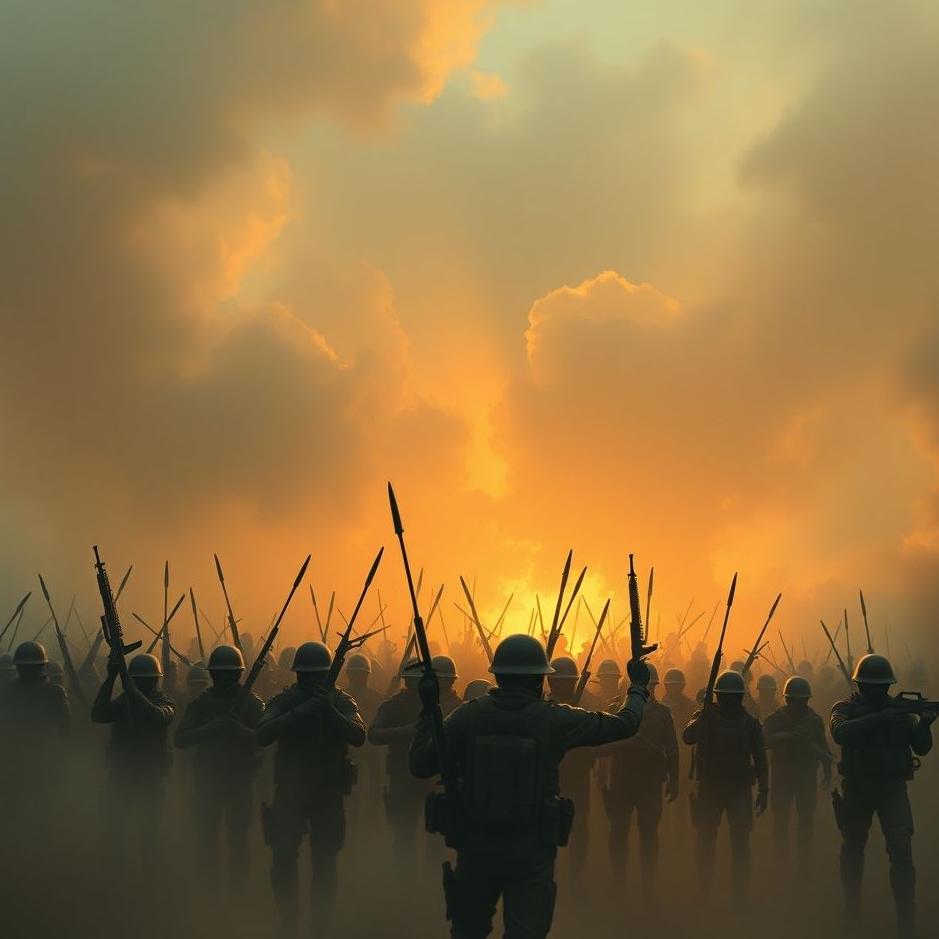 Dream : Armed crowd in a dream