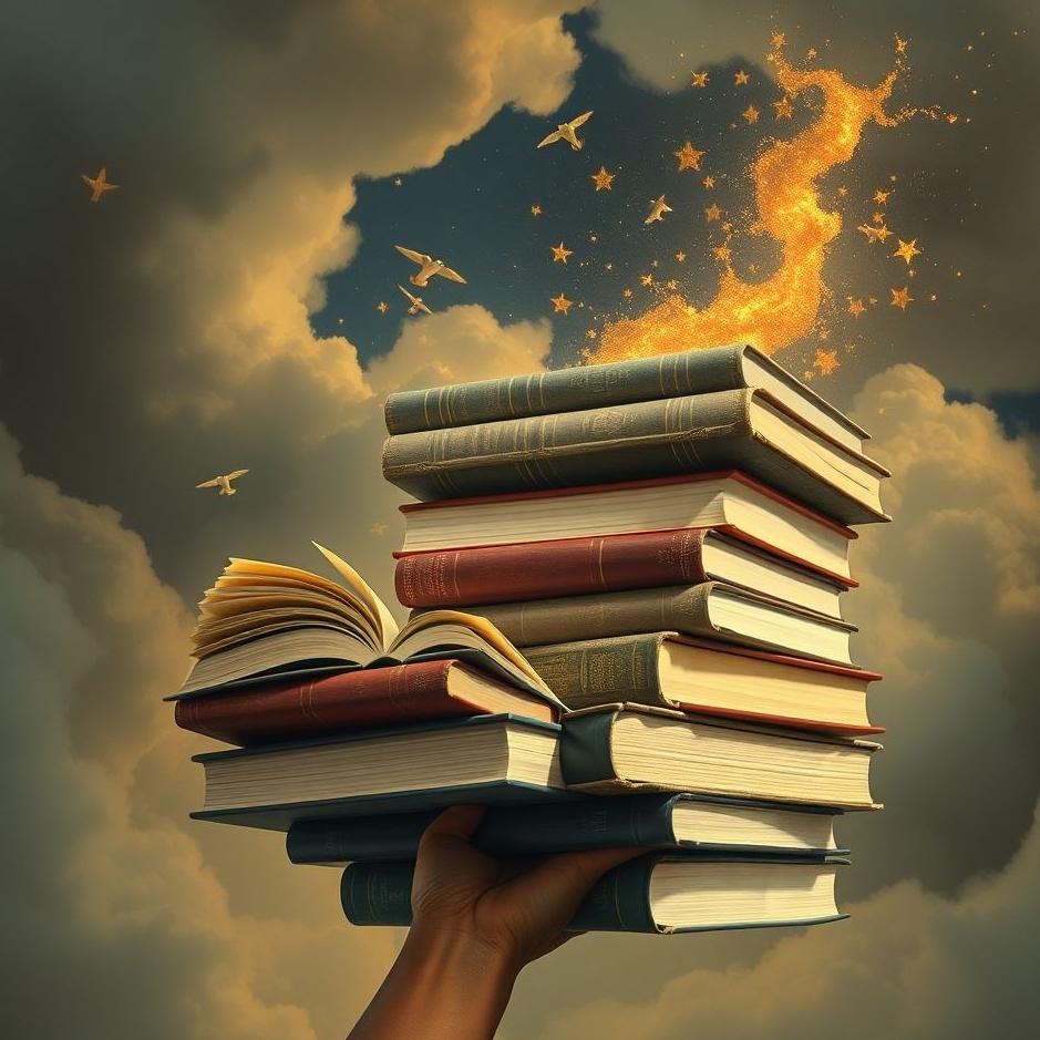 Dream : Armful of books in a dream