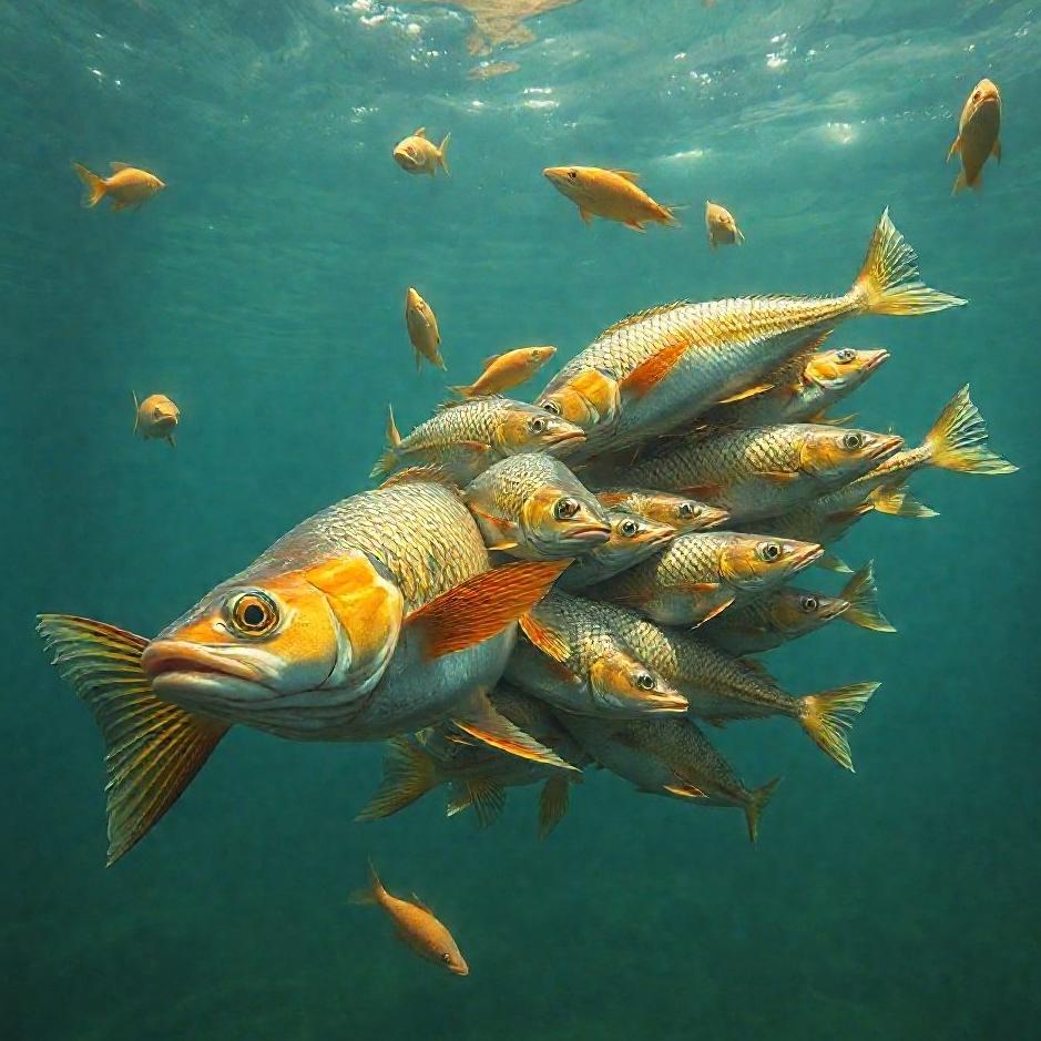 Dream : Armful of fish in a dream