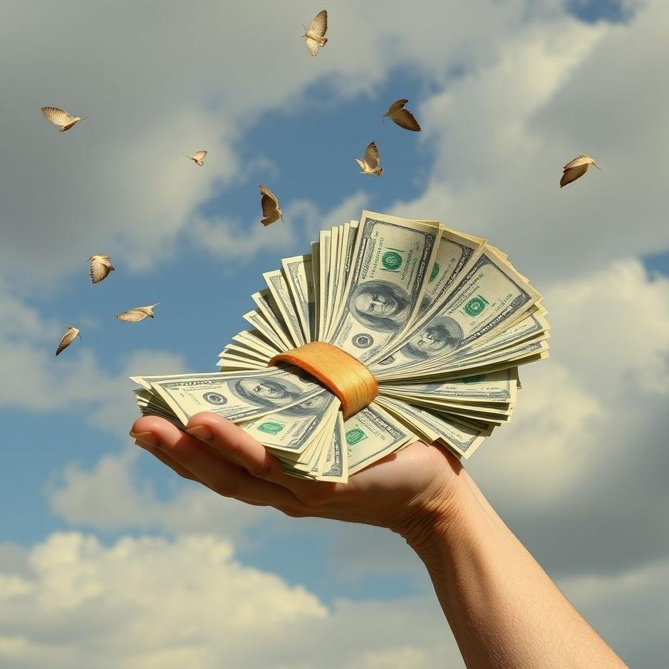 Dream : Armful of money in a dream