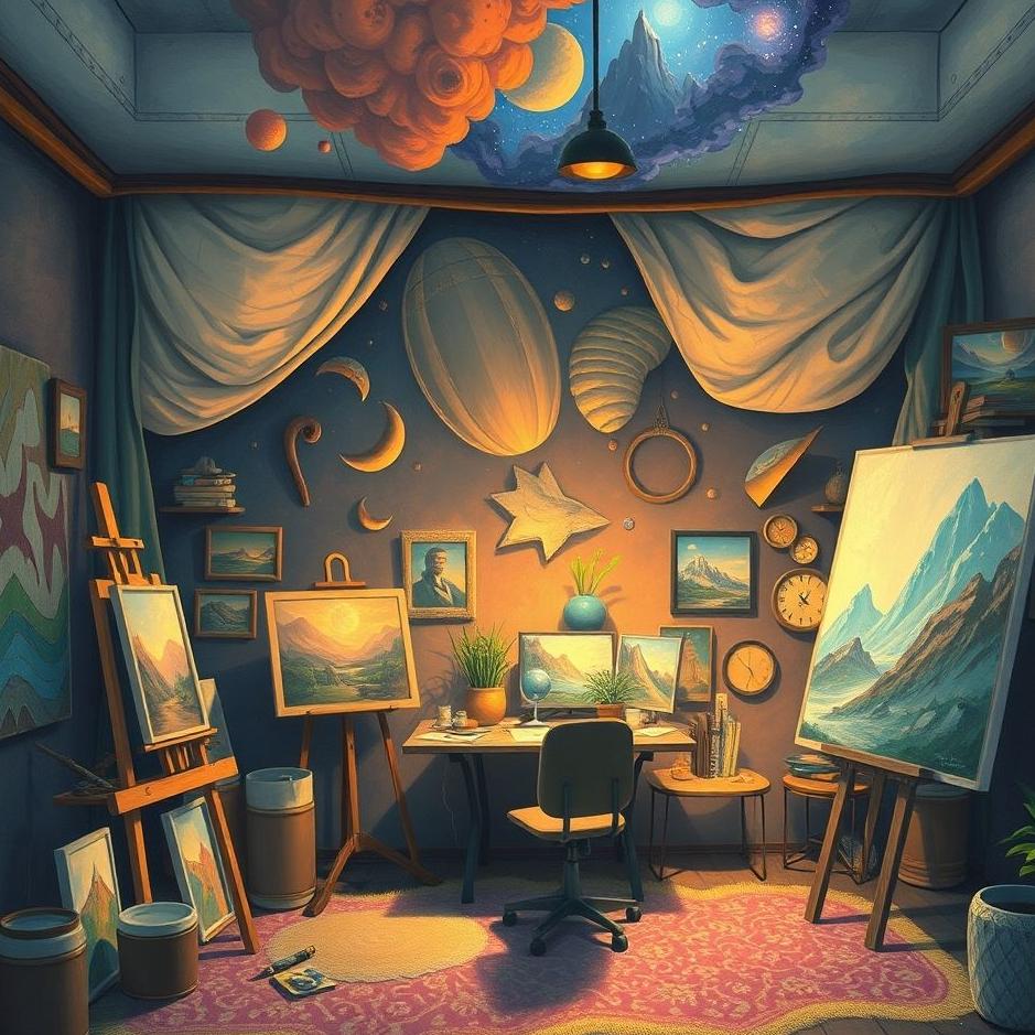 Dream : Art studio in a dream