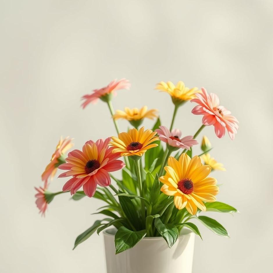 Dream : Artificial flowers in a pot in a dream