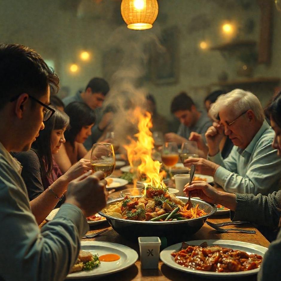 Dream : At a crowded meal in a dream