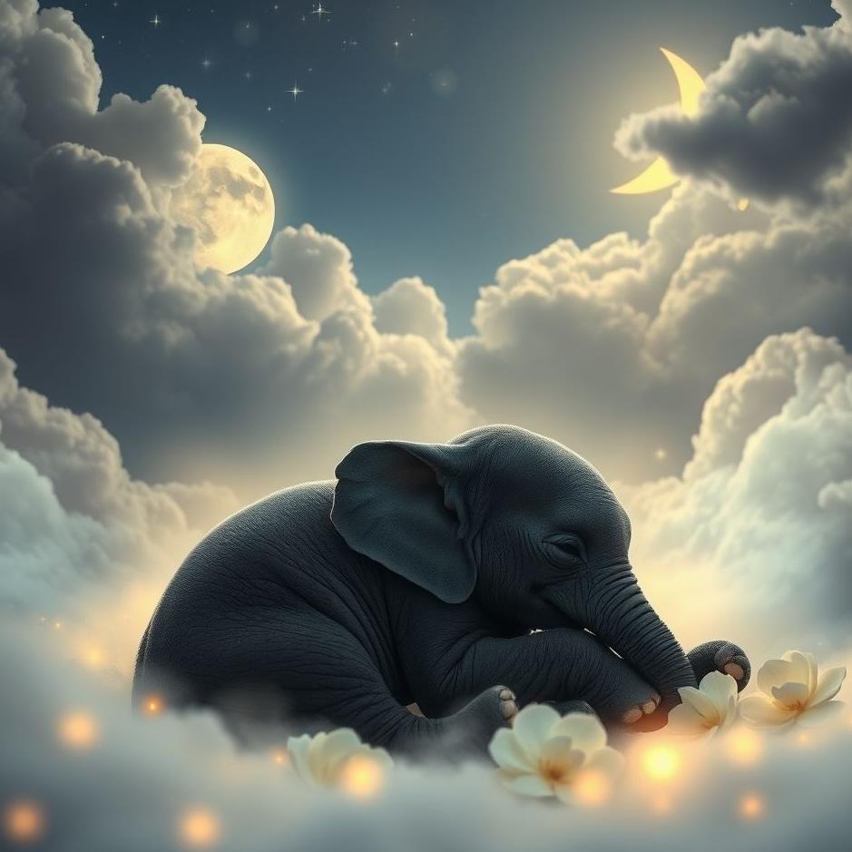 Dream : Baby black elephant in a dream
