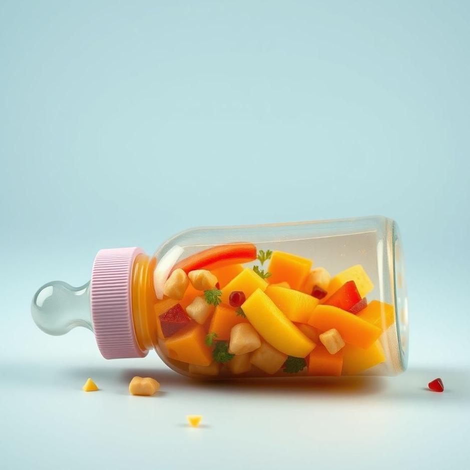 Dream : Baby bottle full of food in a dream