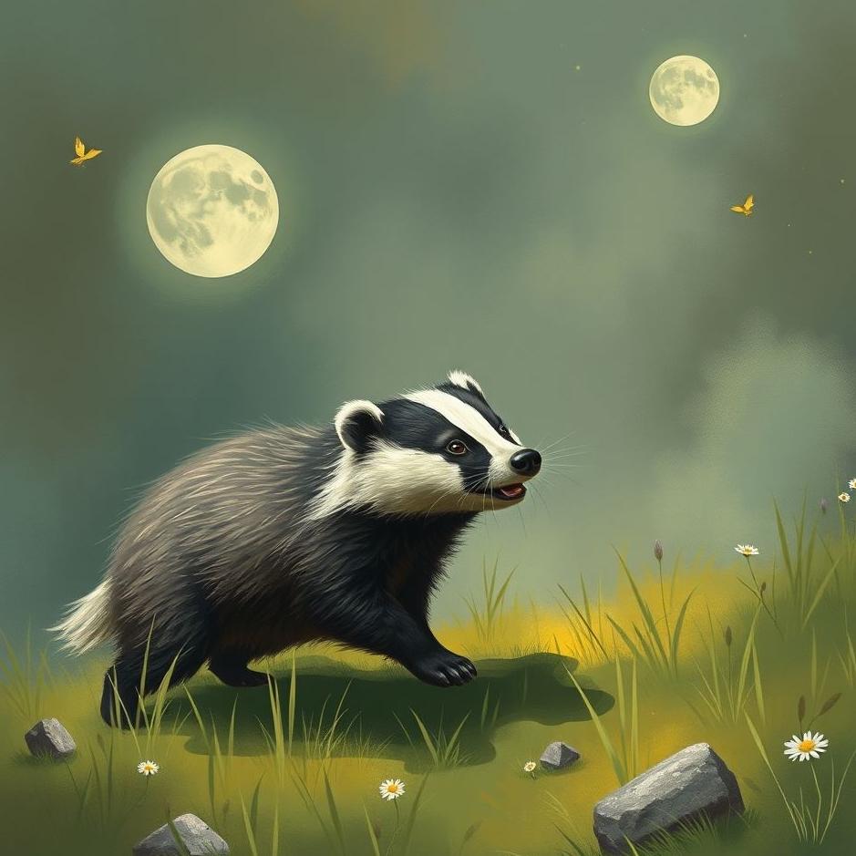 Dream : Badger chasing in a dream