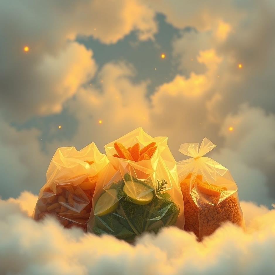 Dream : Bags of food in a dream