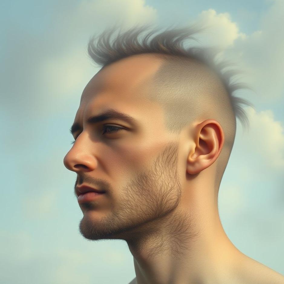 Dream : Bald man with hair in a dream