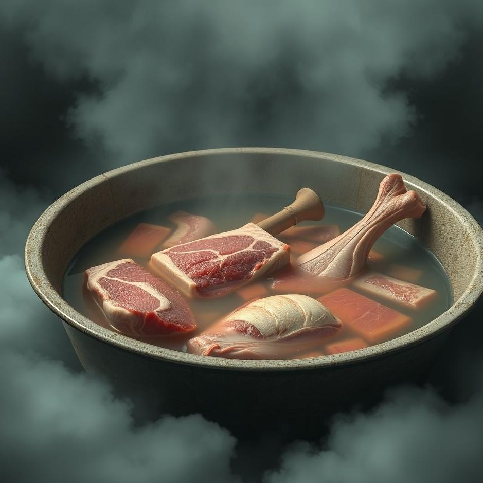 Dream : Basin full of raw meat in a dream