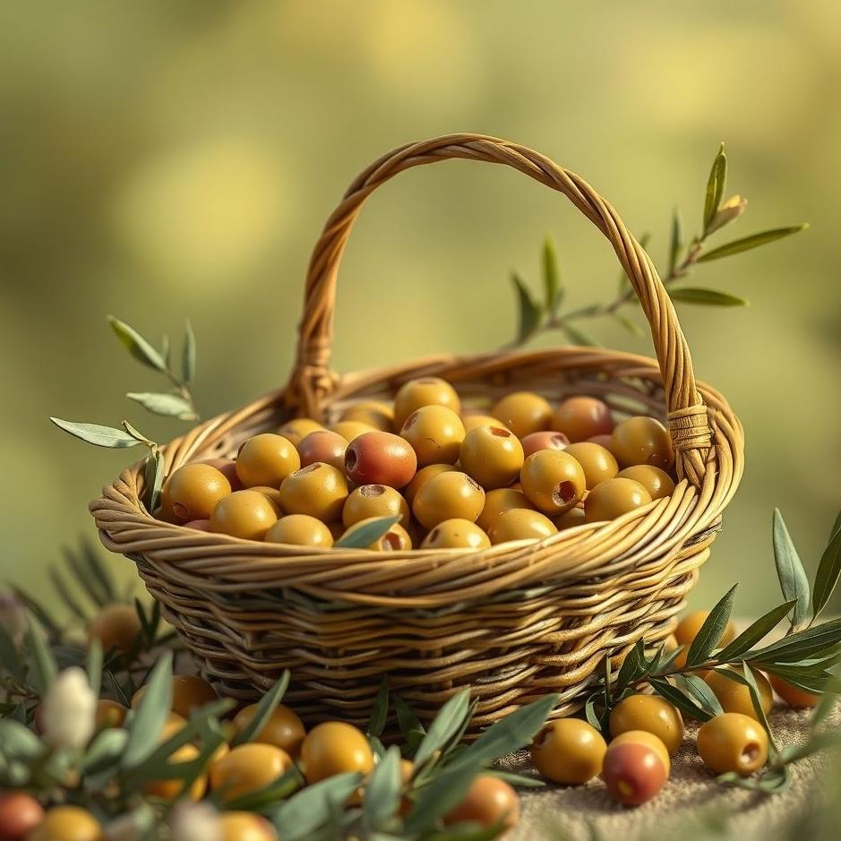 Dream : Basket full of olives in a dream