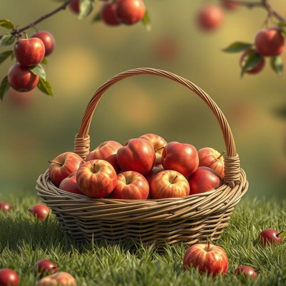 Dream : Basket full of red apples in a dream