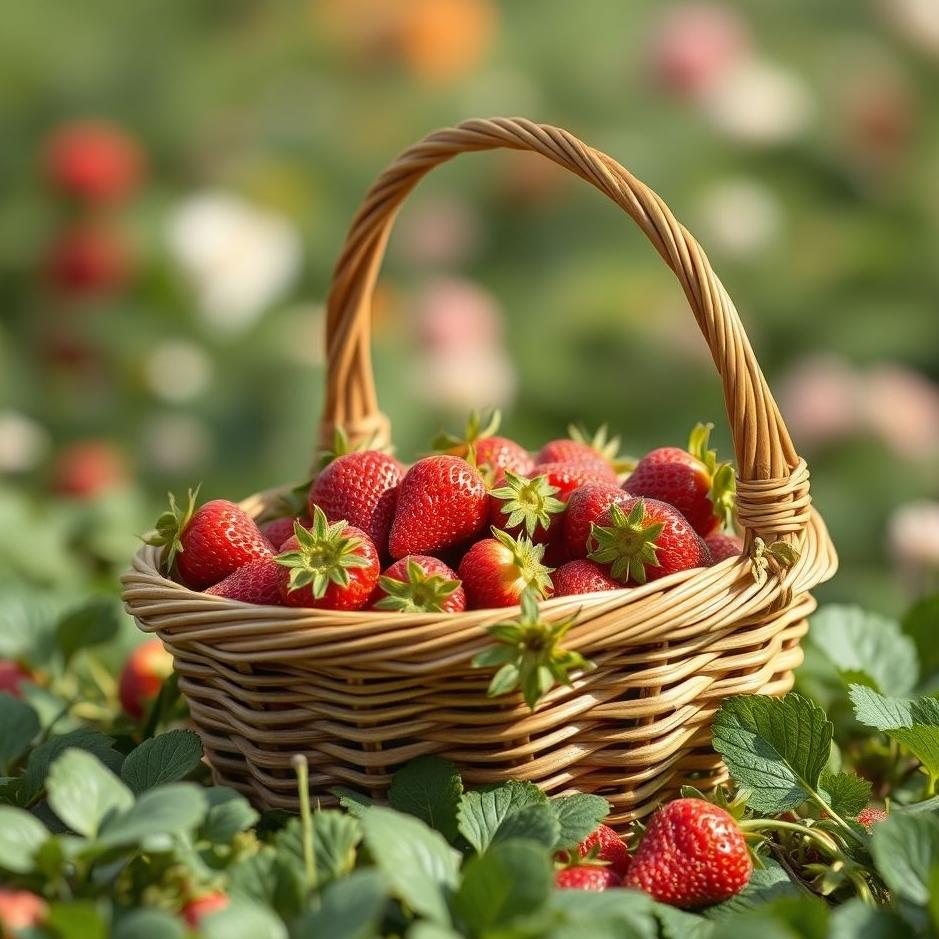 Dream : Basket full of strawberries in a dream