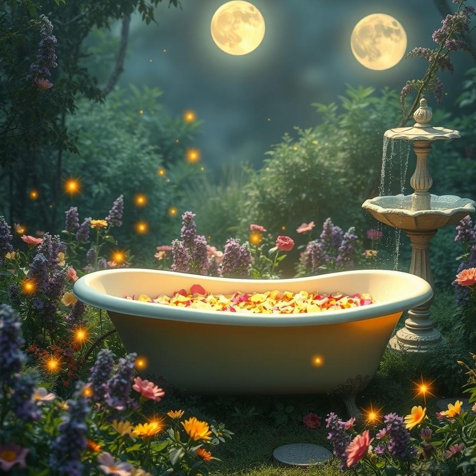 Dream : Bath in the garden in the dream