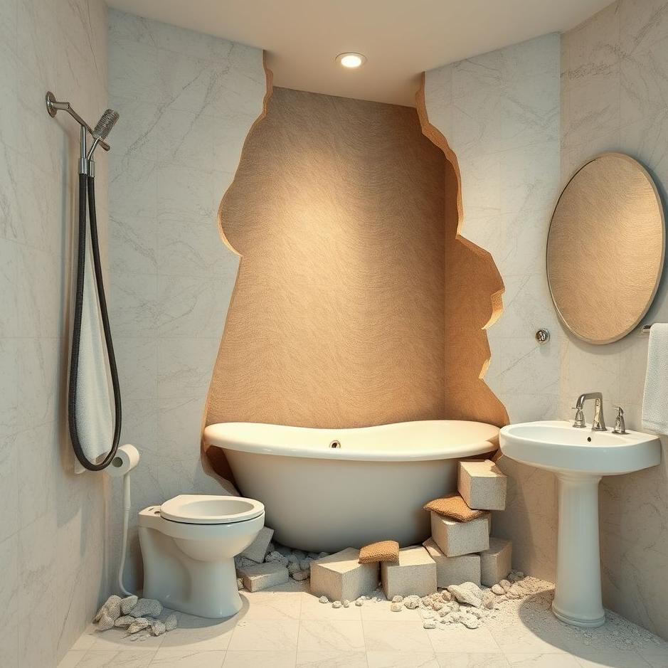 Dream Dictionary : Bathroom wall collapsing 