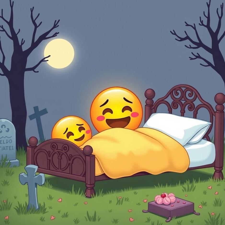 Dream : Bed in a cemetery in a dream