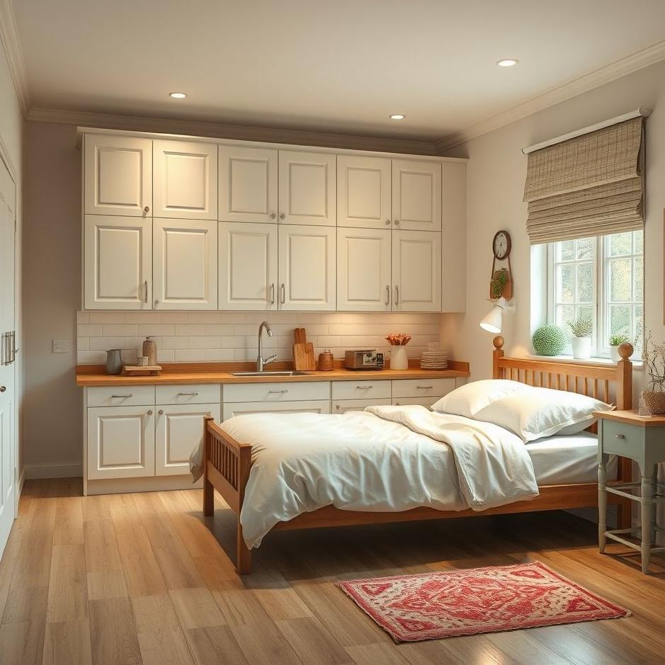 Dream : Bed in the kitchen in a dream