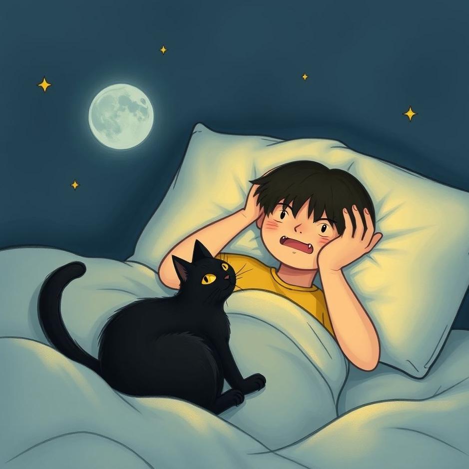Dream : Being afraid of a black cat in a dream