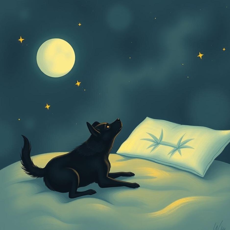 Dream : Being afraid of a black dog in a dream