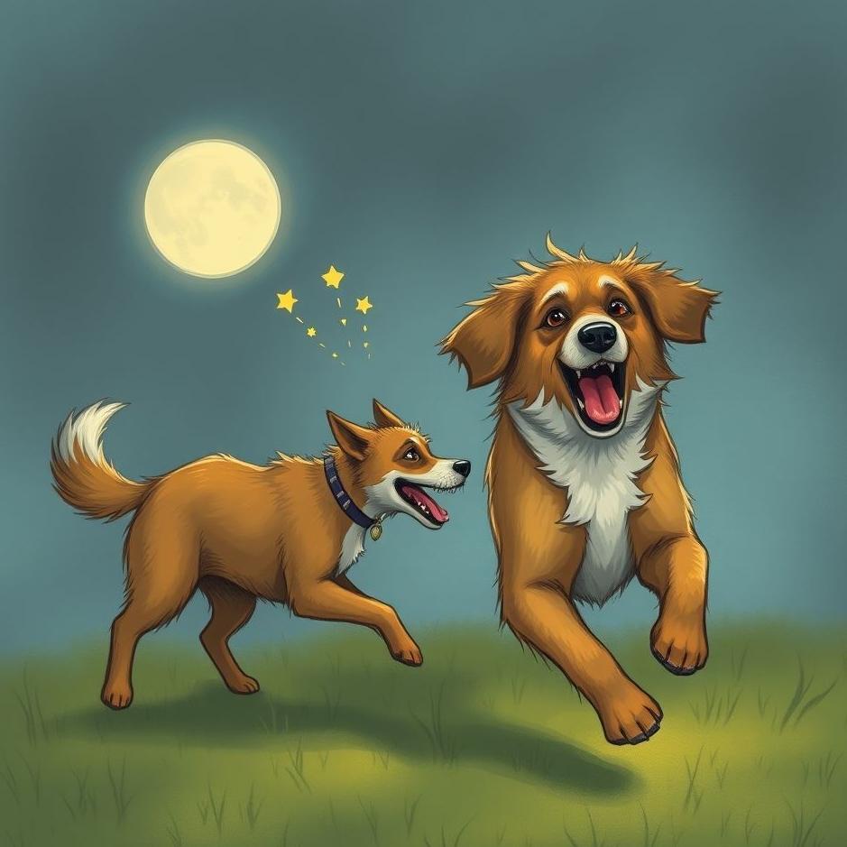 Dream : Being afraid of a dog and run away in a dream