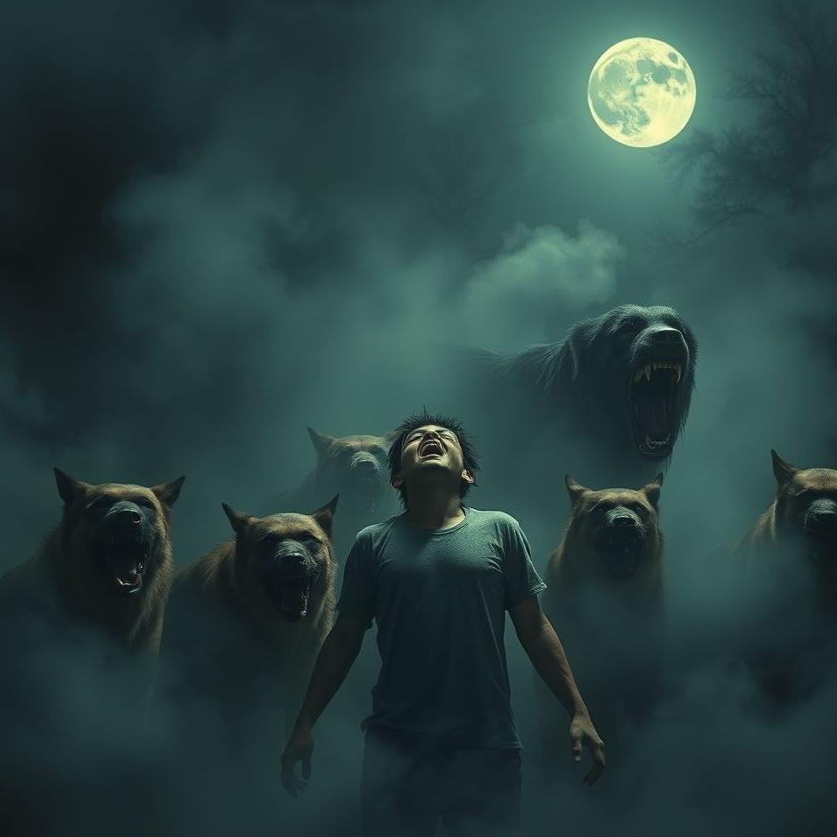 Dream : Being afraid of dogs in a dream