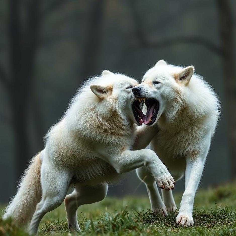 Dream : Being attacked by a white wolf 