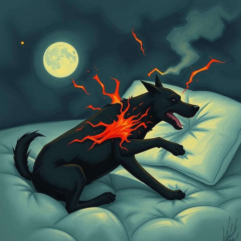Dream : Being bitten by a black dog in a dream
