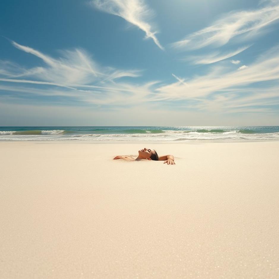 Dream : Being buried in white sand 