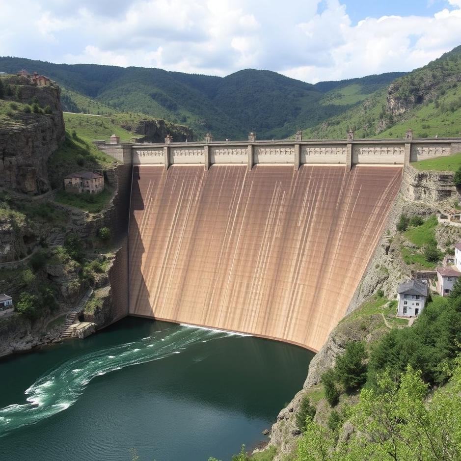 Dream : Being by a dam 