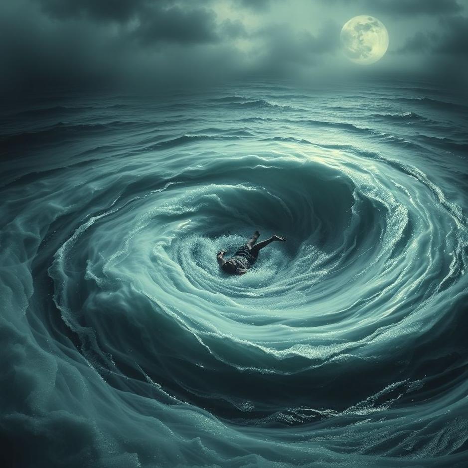 Dream : Being caught in a whirlpool in a dream