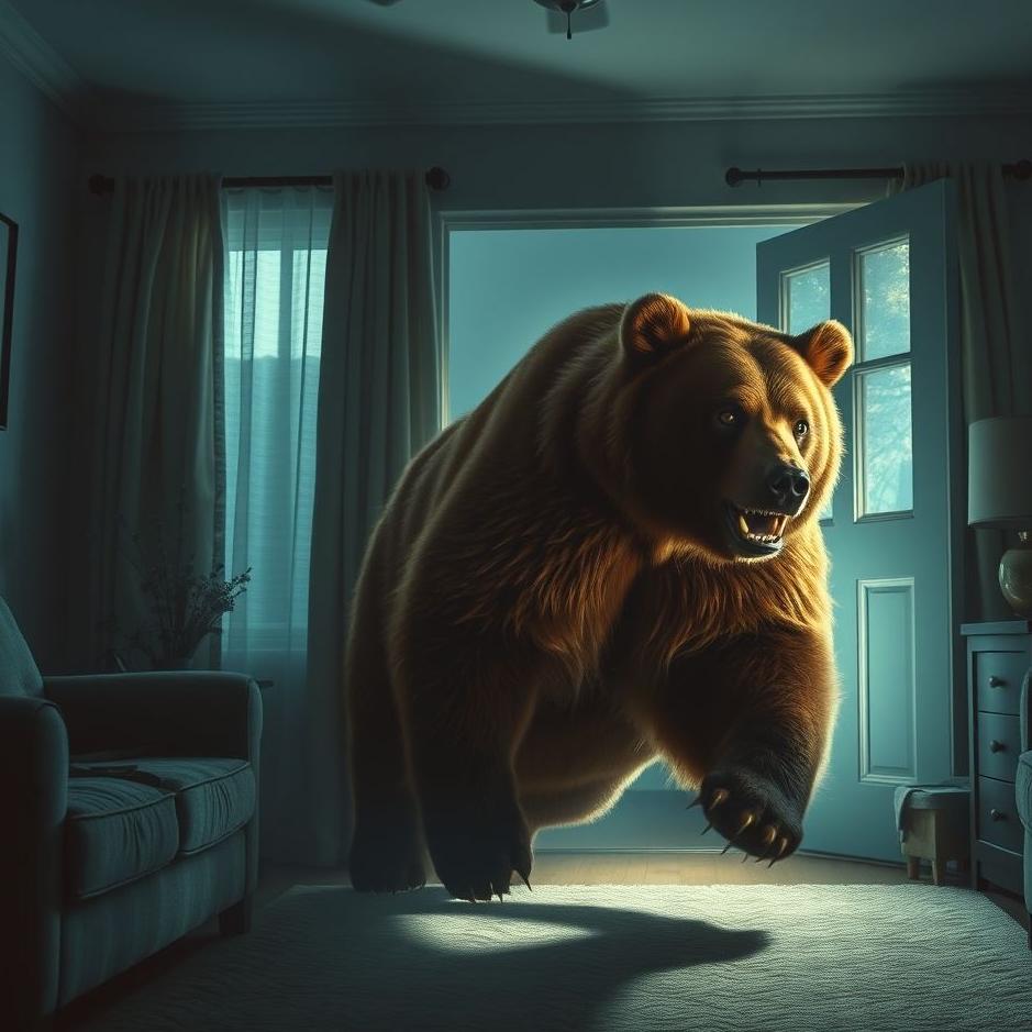Dream : Being chased by a bear at home in a dream