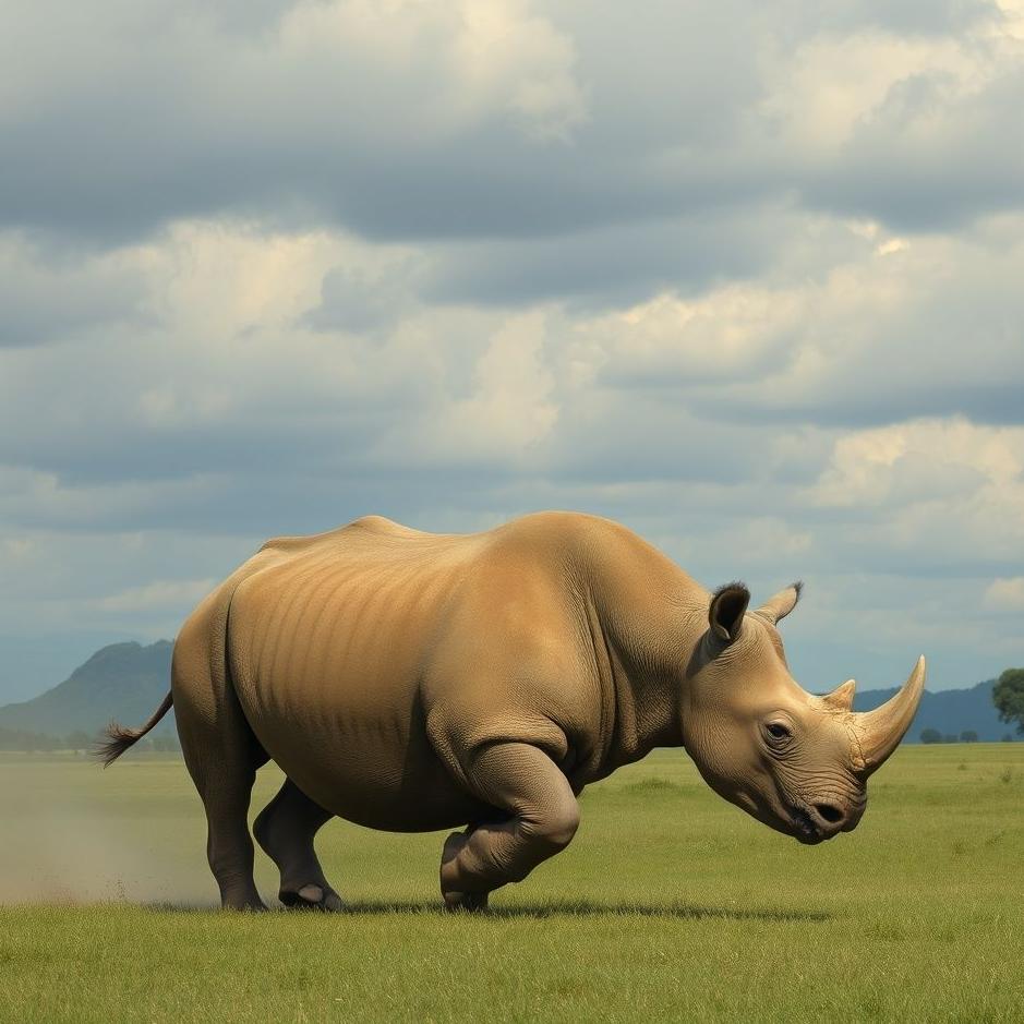 Dream : Being chased by a rhino in a dream