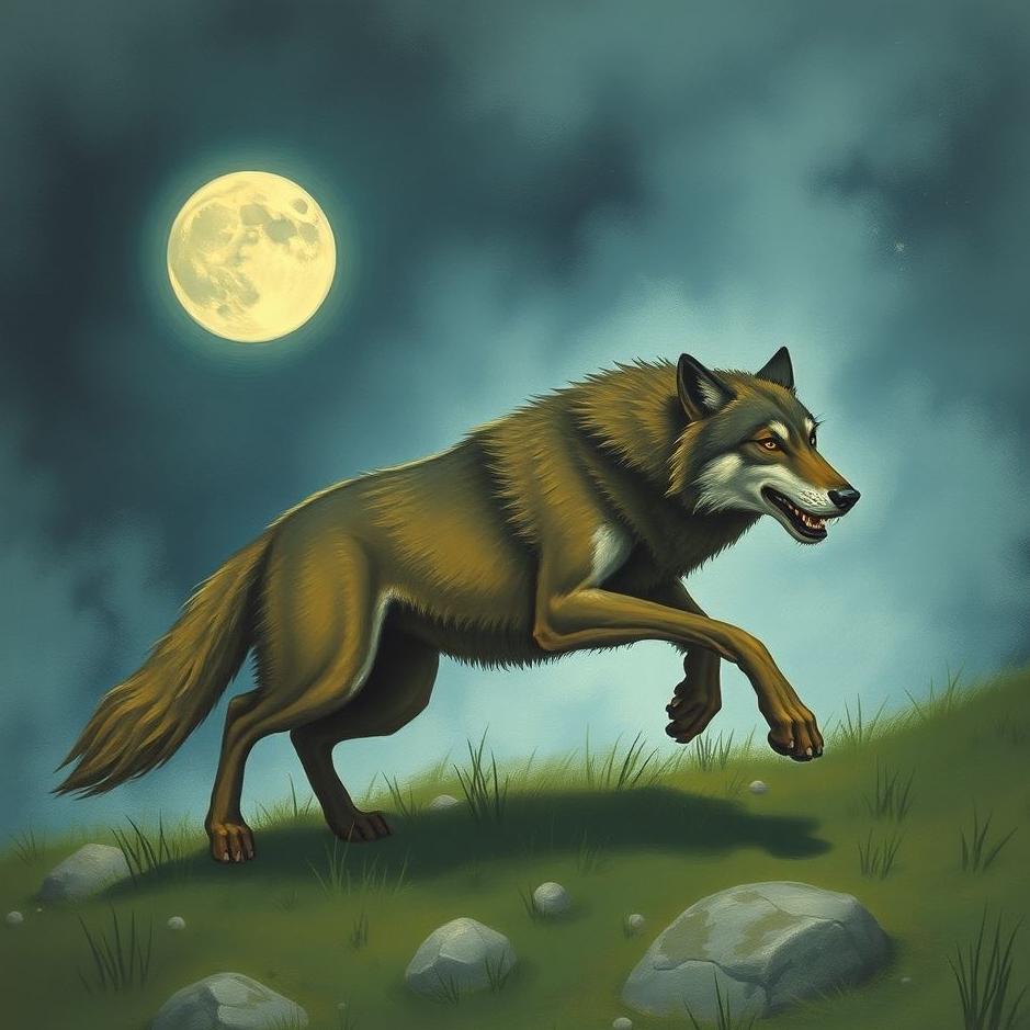 Dream : Being chased by a wolf in a dream