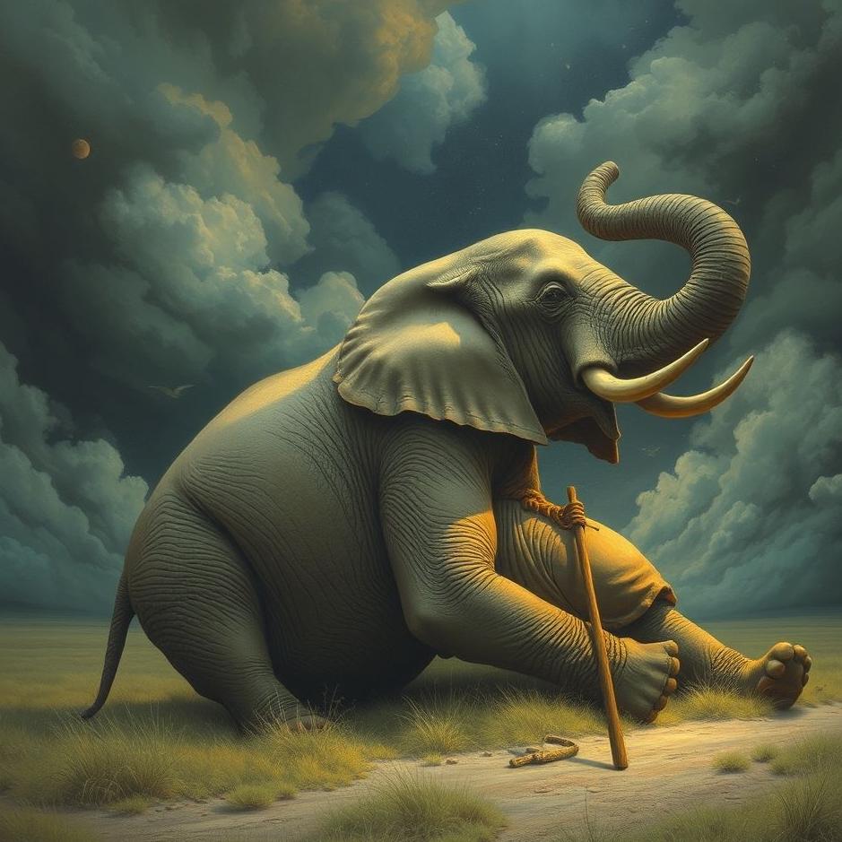Dream : Being crushed under an elephant in a dream